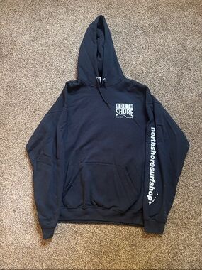 Jerzees Black North Shore Surf Shop Pullover Hoodie